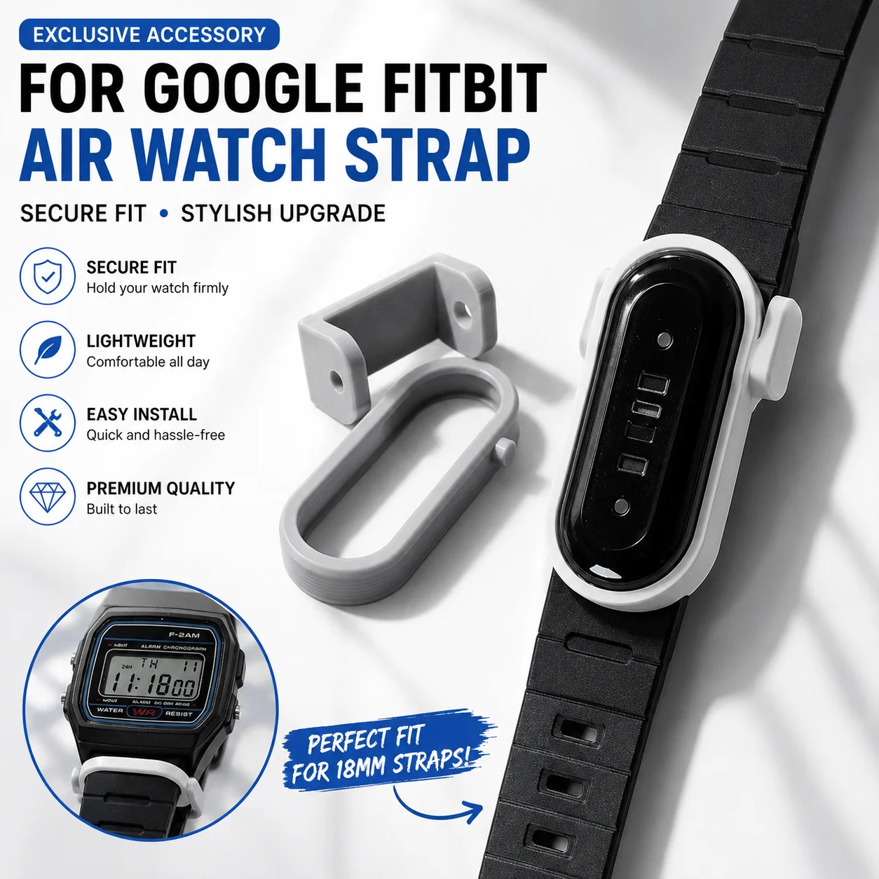 Watch Band Connector - 새로운 스테인리스 스틸 18mm 시계 스트랩