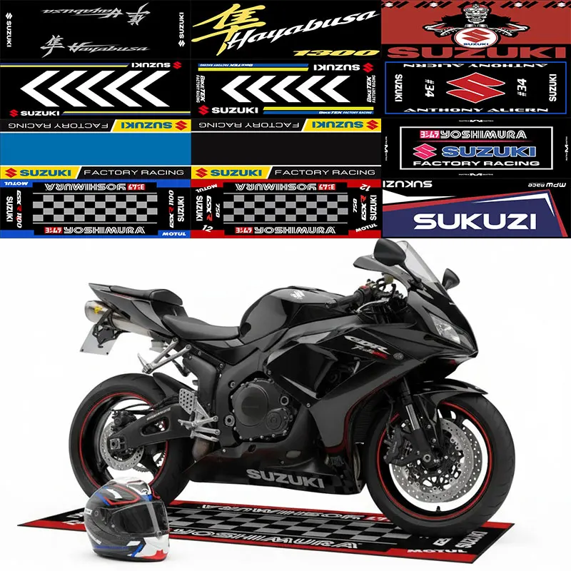 Tapis de garage SUZUKI pour moto, tapis de présentation pour moto de course Suzuki, tapis pour véhicule électrique, décoration intérieure, paillasson, chambre à coucher