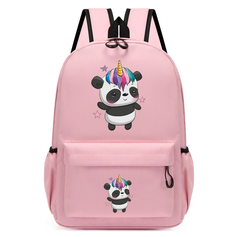 Mochilas escolares con Panda de dibujos animados para niños y niñas, morral de animales para guardería, de 2 a 5 años