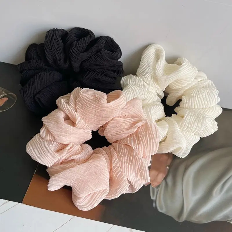 

New Korean Pleated Large Intestine Hair Loop for Women Versatile Ponytail Rubber Band Headband Girl Hair Accessories