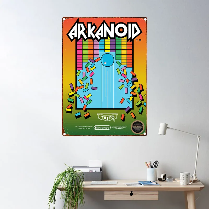 Vintage Games Poster Metal Plaque Tin Sign Retro Gamer Room Wall Decor Plates Shabby Chic Home Children Room Art Decoration Sign