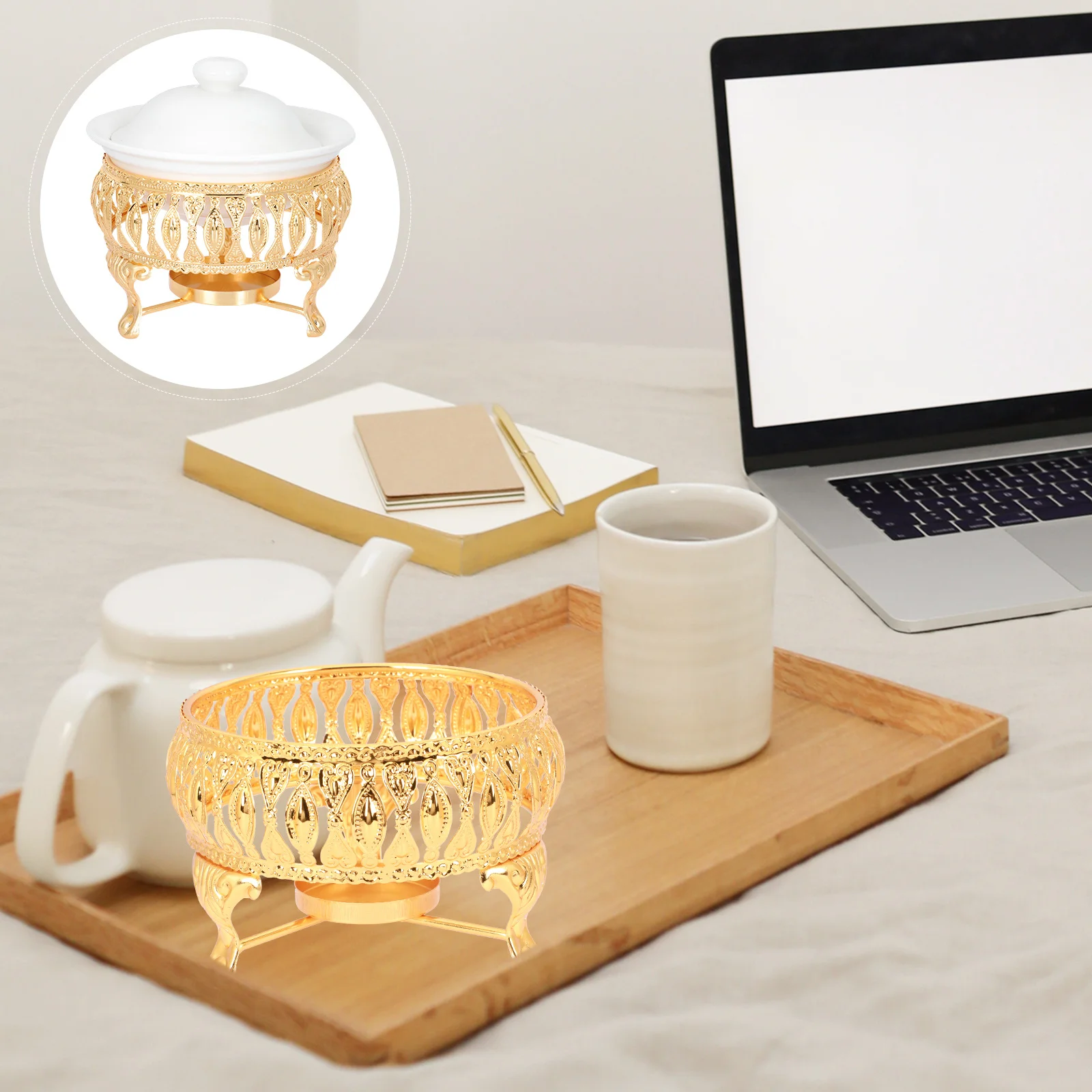 

Teapot Warmer European Style Stand Heat Preservation Base Stable Non-Slip Tea Rack Teaware Accessory Teapot Warmer