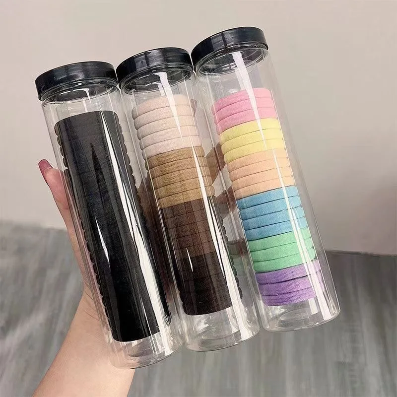 20 Stück hochelastisches Stirnband, einfacher und eleganter Pferdeschwanz-Lederbezug, Gummiband, Haarschlaufen-Kopfbedeckung, Haarband zum Binden. – Detail 6