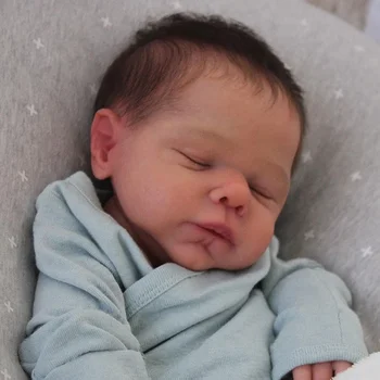 Bambole Reborn da 48CM completo finito al tatto morbido neonato Marley bambola realistica in Silicone capelli radicati fatti a mano regali per bambini