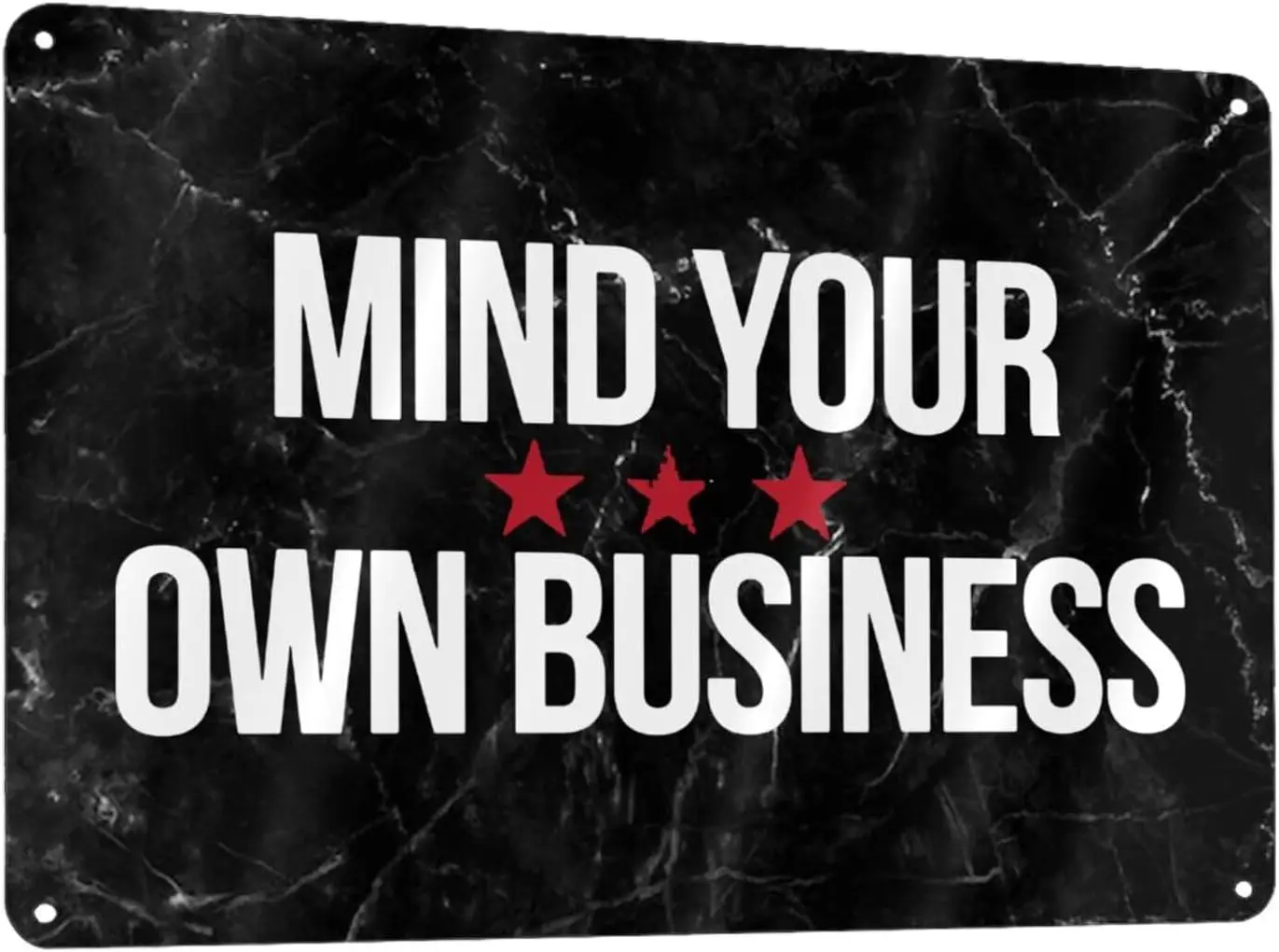 Mind Your Own Business Metal Sign, 8x12 Inch Metal Wall Art Signs Cover Aluminum for Men/Women/Indoor/Outdoor