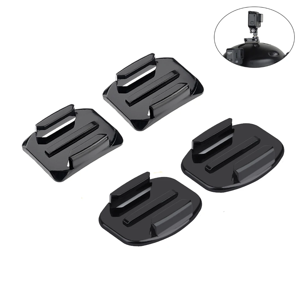 2 PCS Action Camera Adhesive Mounts Curved Flat Mounts Sticky Pads Fit for GoPro 9 8 7 6 5 4