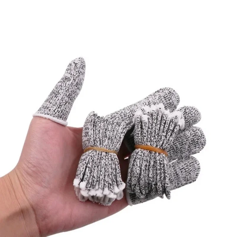 20/10Pcs High-strength Safety Anti Cut Fingertip Gloves Picking Finger Cover Finger Peel Fingertip Gloves Kitchen Tools