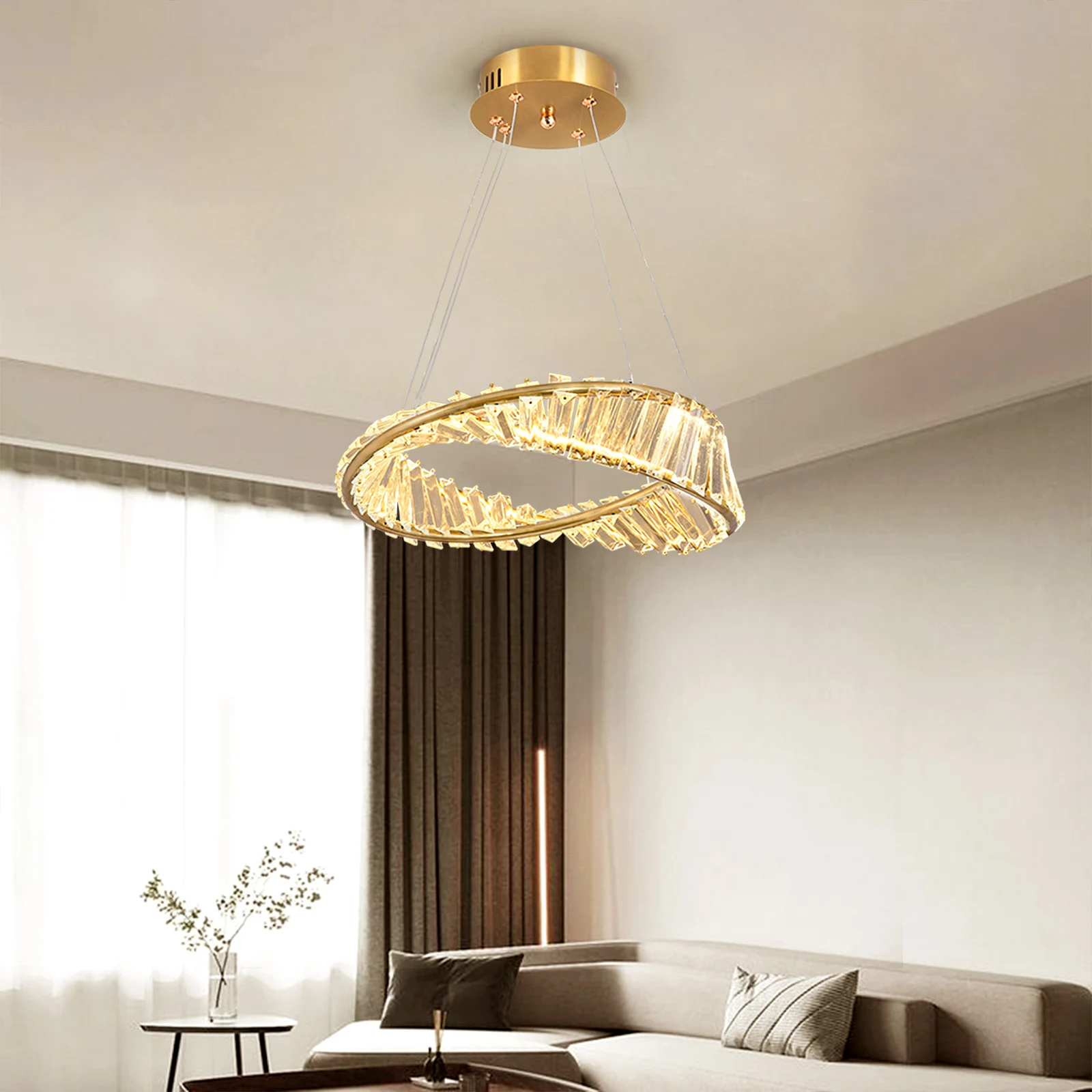 Gold Kristall Decke Kronleuchter Dekoration Hause Hängen Kronleuchter Wohnzimmer Led-deckenleuchten Moderne Beleuchtung Anhänger