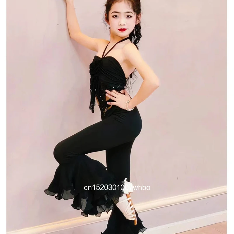 

New Fashion Latin Dance Dress, Dance Practice Pants, Girls' National Standard Modern Pants, Loudspeaker Set