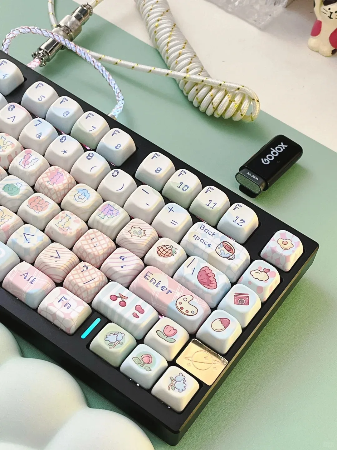 150 Keys Dream Shadow Theme Keycaps FOA Keycaps Gift Cute Key Cap Sublimation Mechanical Keyboard Includ2.25 U 2.75U for Alice