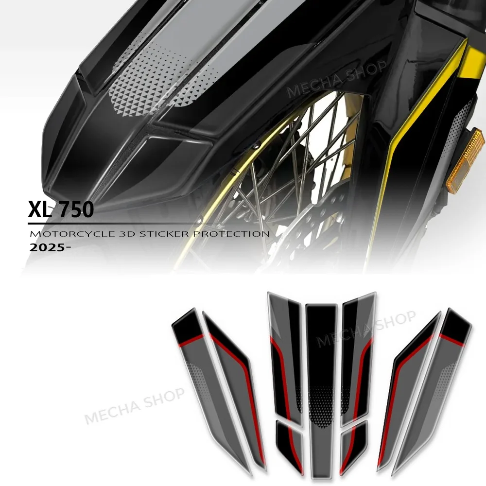 For XL750 Transalp 2025 Motorcycle Accessories 3D Resin Sticker Protection Kit Fender Stickers