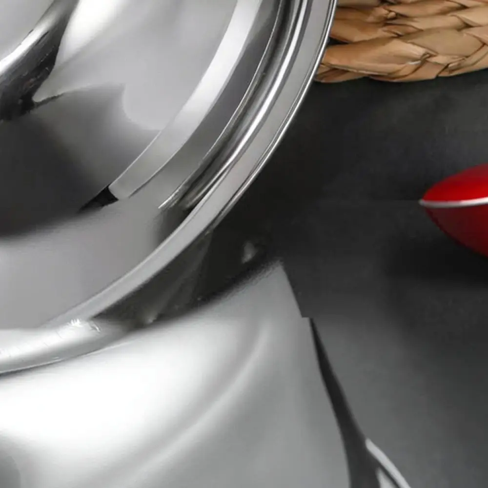 Functional Stainless Steel Round Basin For Yabei Kitchen Bowl For Mixing Beating Eggs Serving Dish Metal Vessel