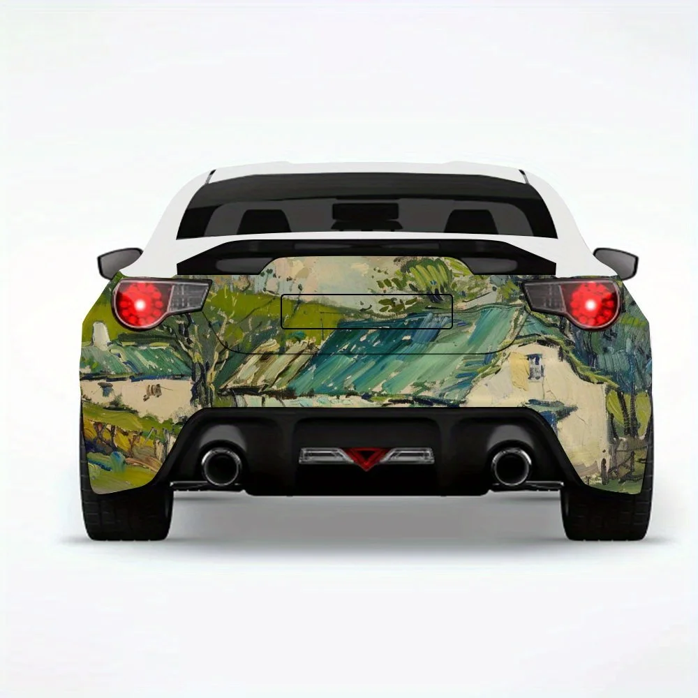 

Наклейка на автомобиль Country Cottage Serenity, виниловая наклейка на заднюю часть автомобиля, водонепроницаемые самоклеящиеся виниловые наклейки для хвоста и бампера автомобиля,