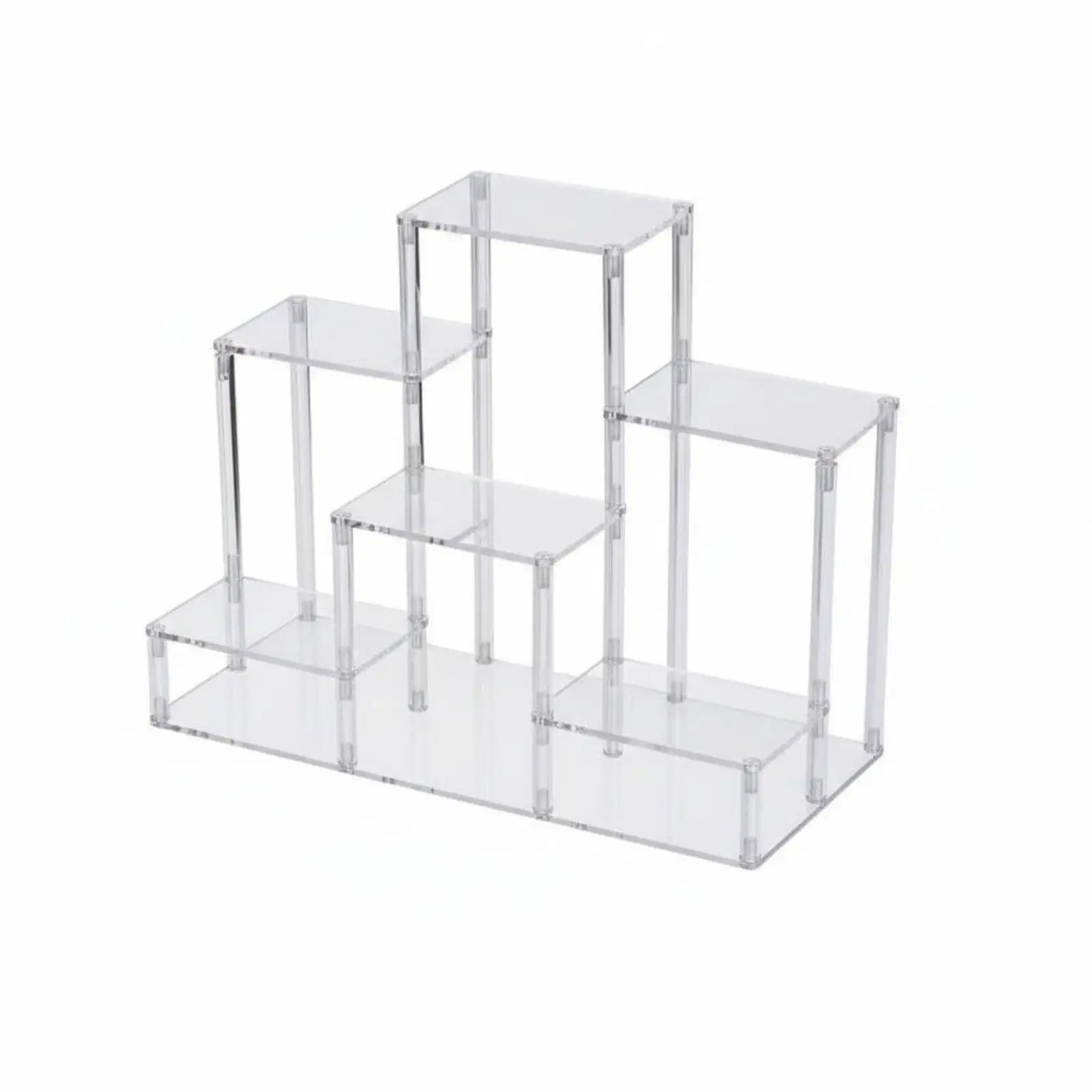 Acrylic Shelf Display Stand Clear Tiered Rack Organizer for Figurine Dessert Cosmetic Showcase Home Decor