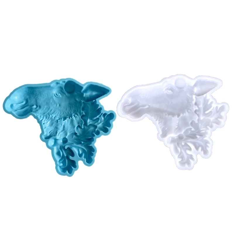Silicone Ornaments Moulds Deer Head Shaped Silicone Hand-making Crafts Moulds Wall Crafts Decorations Silicone Material