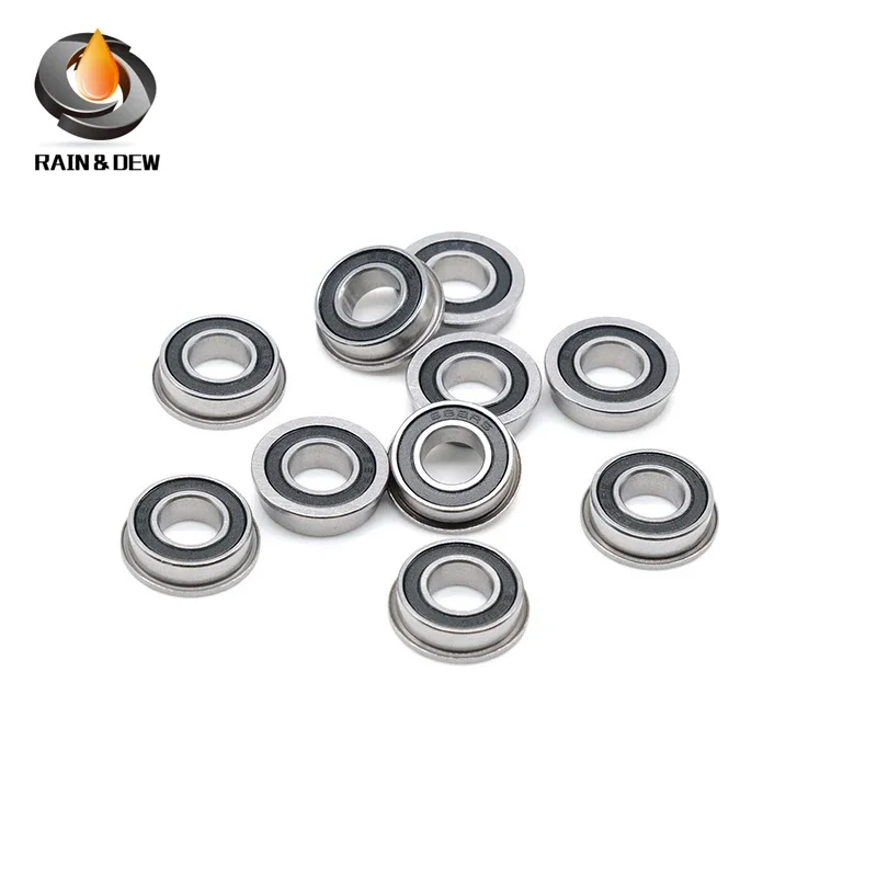 4PCS F6003RS Bearing F6003 2RS 20x35x11 mm Flange Bearing F6003-RS ABEC-7 Garden Cart Wheel Ball Bearings