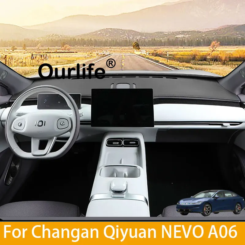 

Dashboard Sun Shade Mat for Changan Nevo A06 2026 2027 Anti-Glare Heat Shield Leather Dash Cover