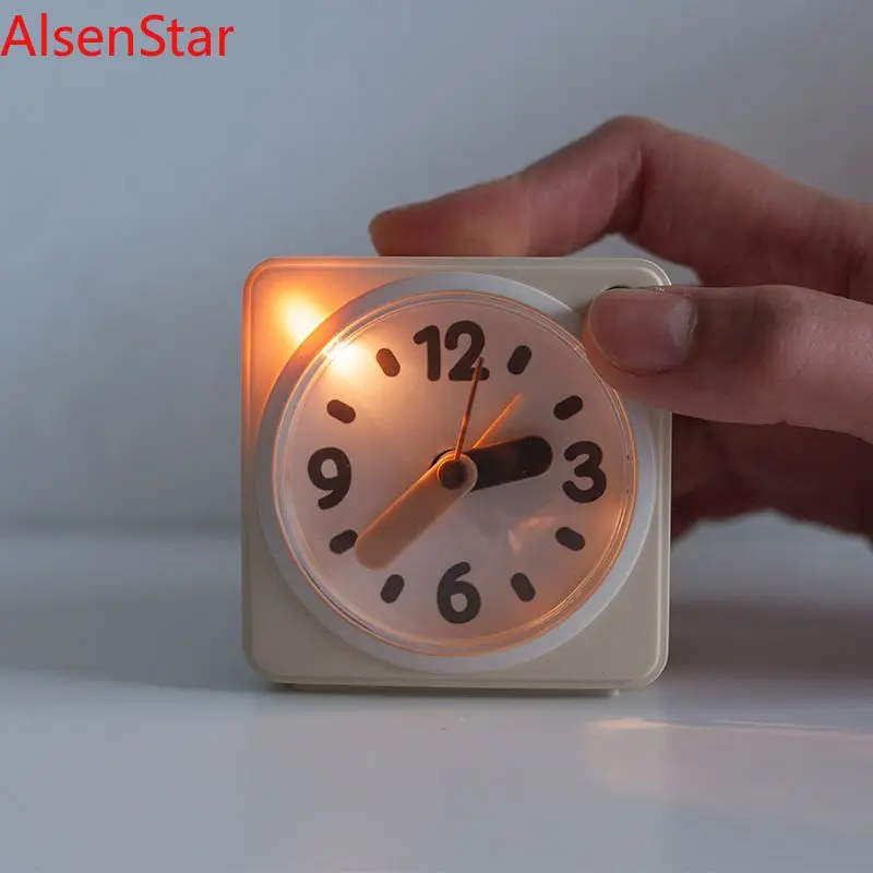

Small Travel Alarm Clock with Light Student Learning Self-discipline Get Up Artifact Bedroom Desk Alarm Clocks Watch