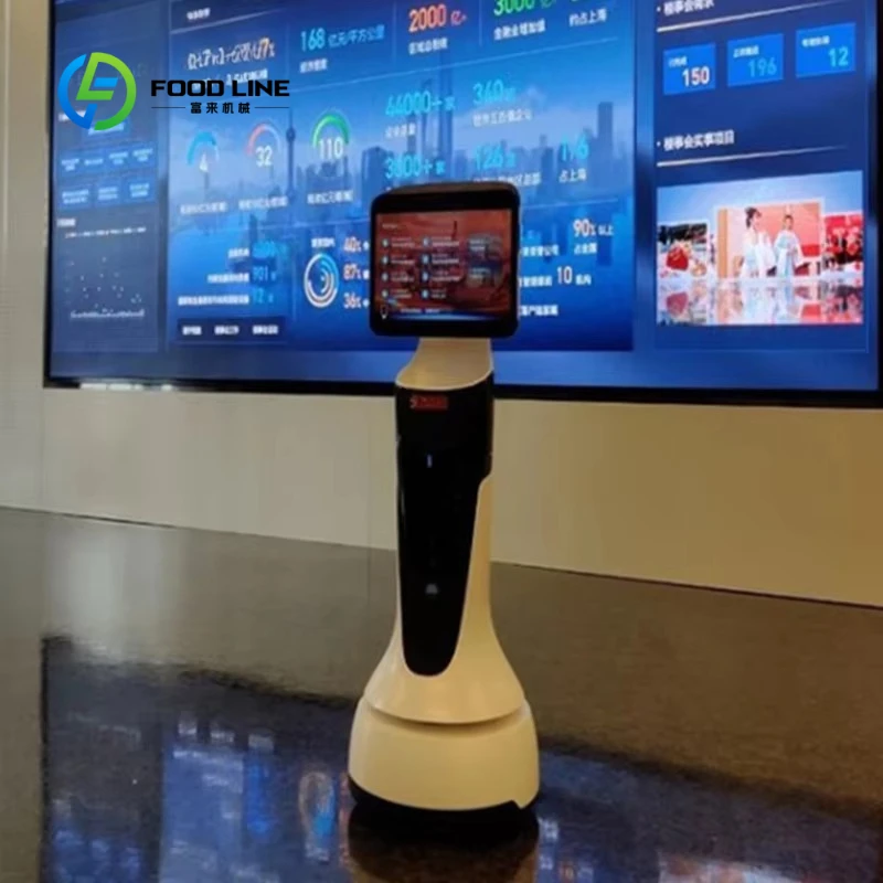 Customized Lobby Reception Robot Touch Screen Voice Interaction Auto Navigation for Hotel Consulting Welcome Robot