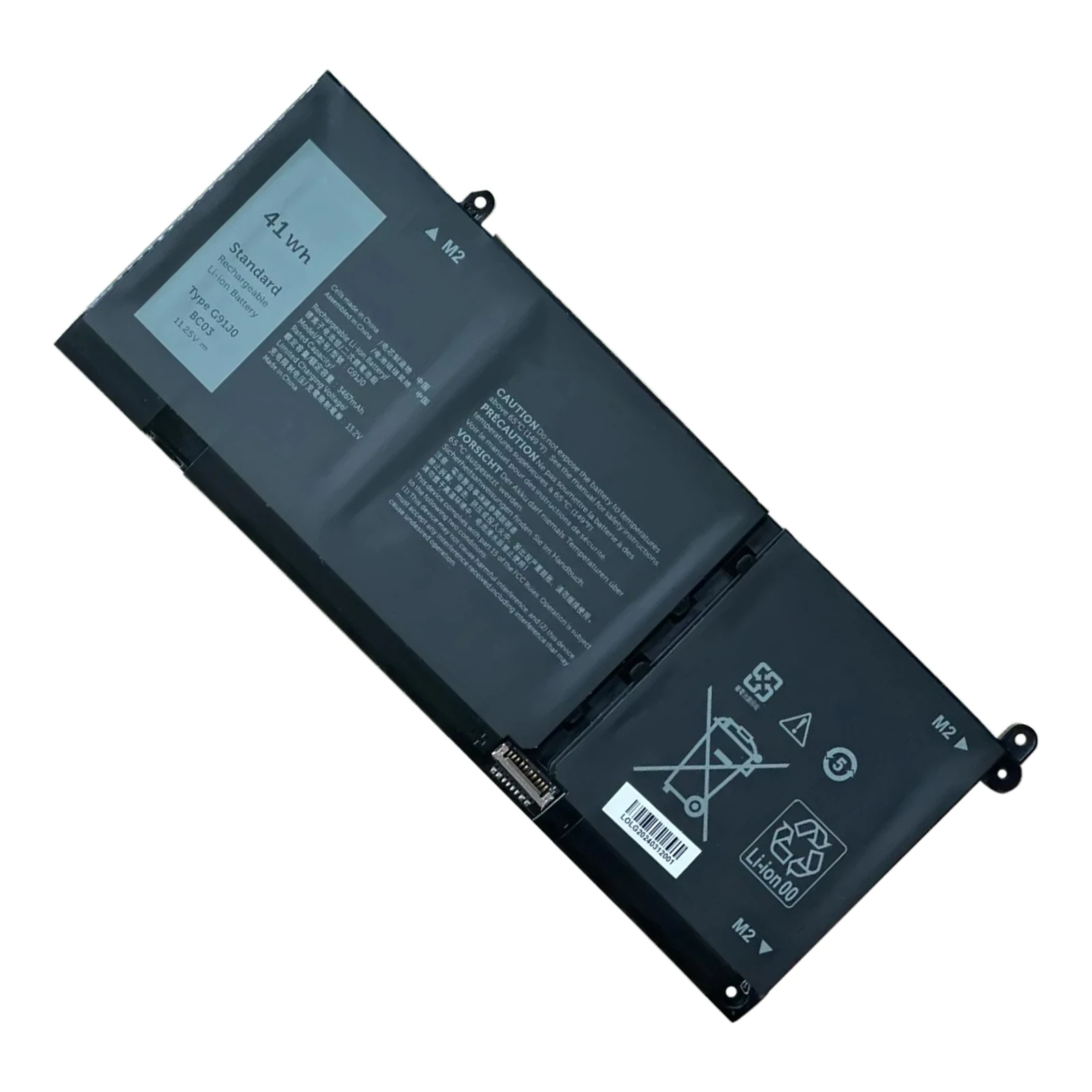 Imagem -03 - Yoofan-bateria do Portátil para Dell Inspiron 15 3511 3515 3320 3520 3420 5510 5410 3510 3515 11.25v 41wh G91j0 Novo