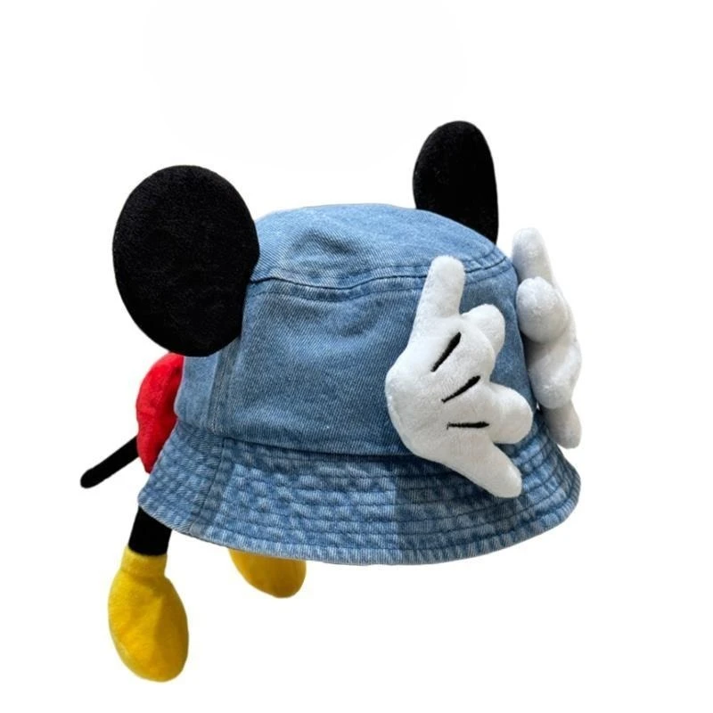 디즈니 미키 마우스 애니메이션 주변기기 만화 귀여운 입체 모양 야외 여행 고가치 큰 챙 버킷 모자