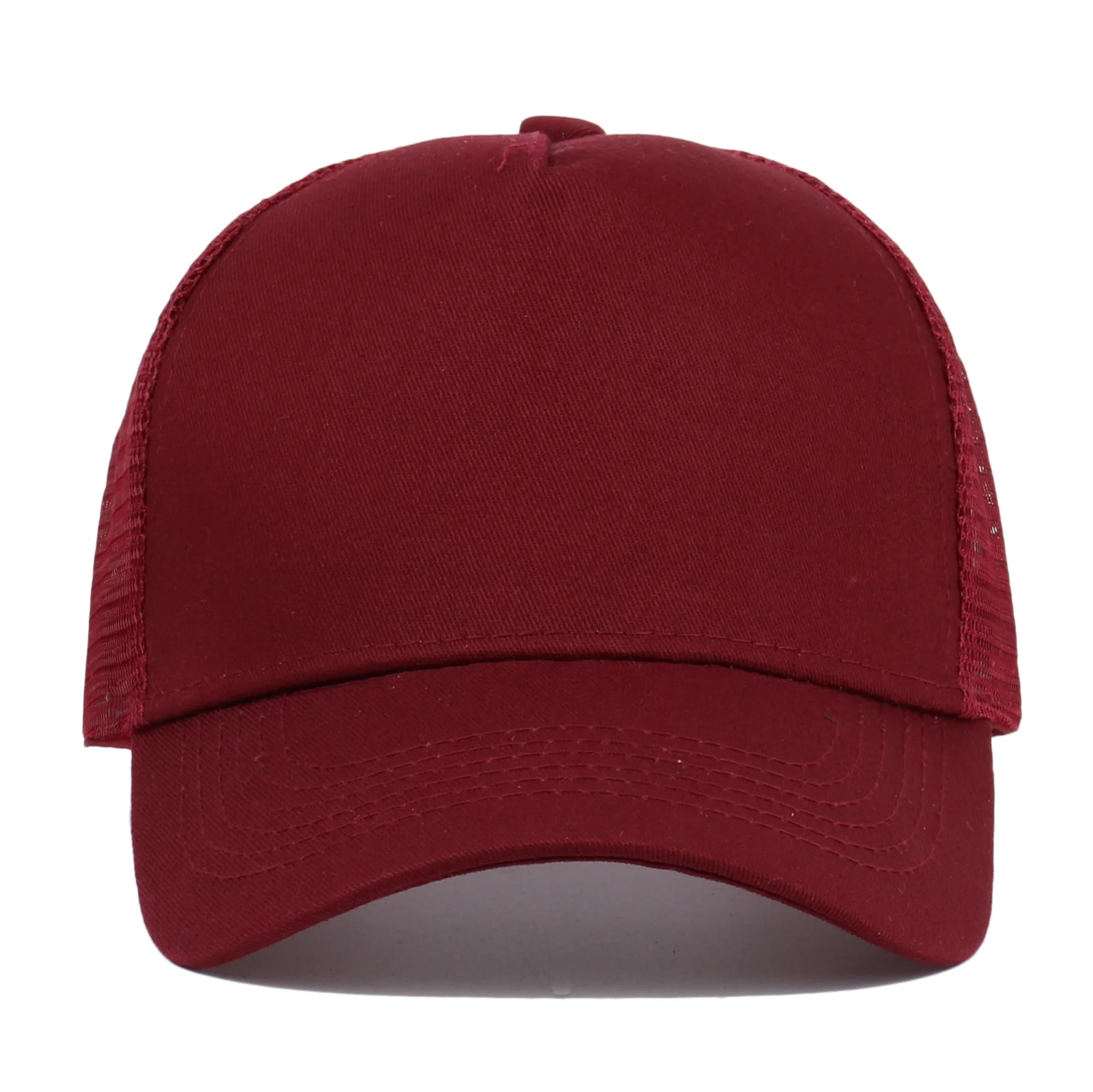 Customized Printed Logo Pure Cotton Five Piece Mesh Hats Men's Fashionable Baseball Caps Women's Breathable Duck Tongue Hat view 4