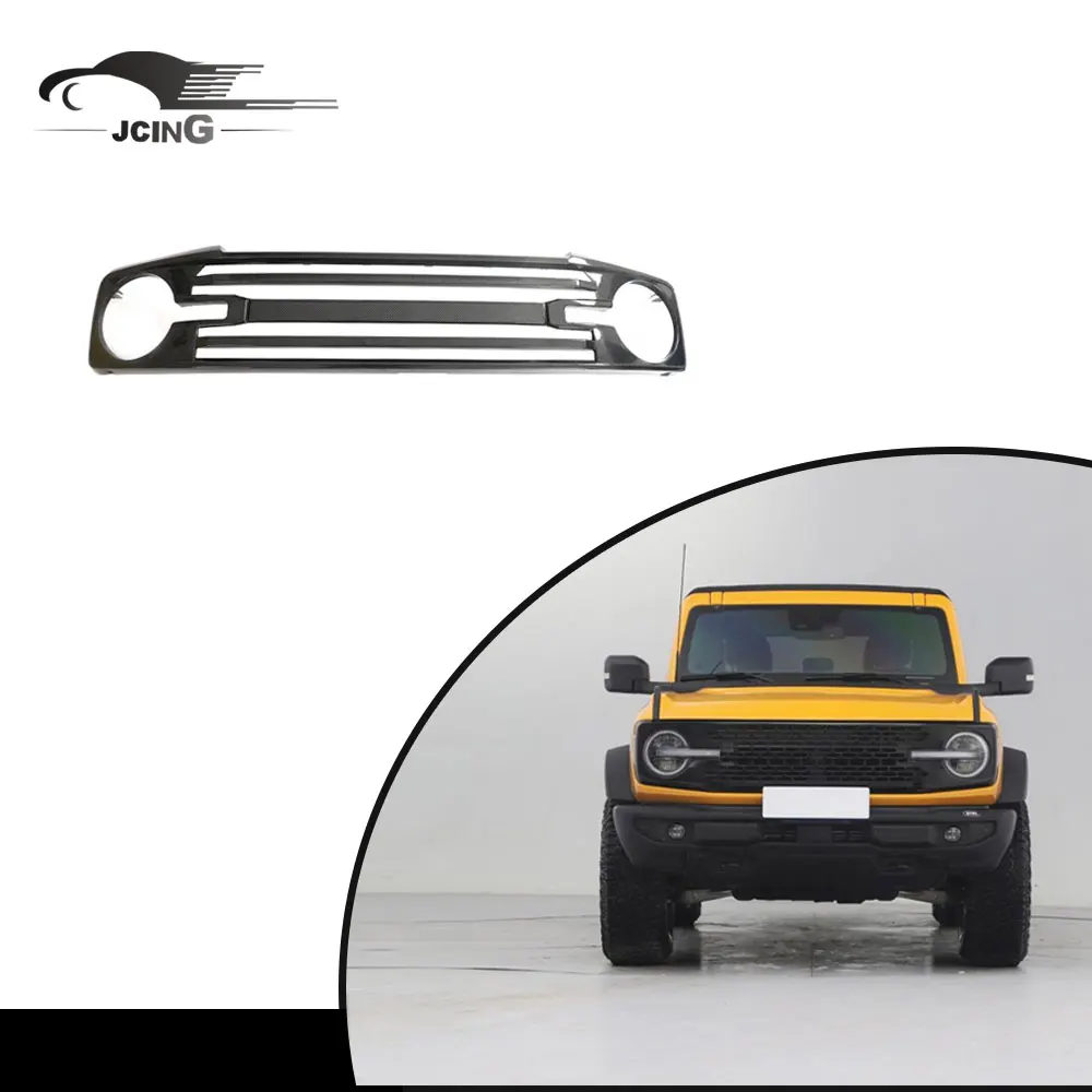 

Carbon Fiber Car Front Grill for Ford Bronco 2021-2022