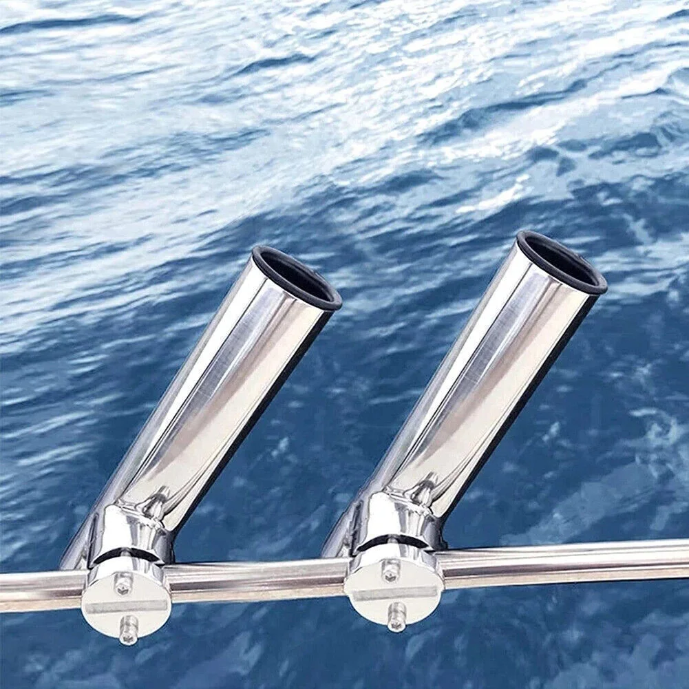 

Marine For Boat Fishing Rod Holders 2Pcs Stainless Steel for Yacht and For Boat Rail For 18MM to 26MM Adjustable Fit