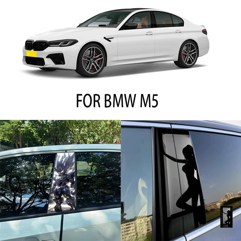 

Door Window Decoration Trims Pillar Posts Stickers Auto Styling For BMW M5 Car accessories