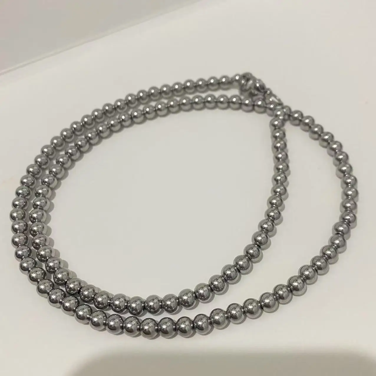 DIY Stainless Steel Bead Hand-Stitched Necklace Hip-Hop Style Unisex Jewelry Craft Kit for Men And Women
