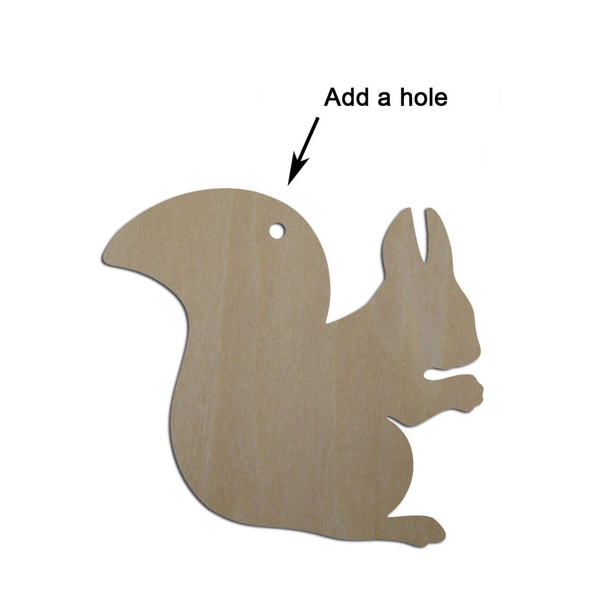 Squirrel With Big Tail Unfinished Blank Wild Animal Wood Shape Cut Out For Woodcraft DIY Project Party Supplies