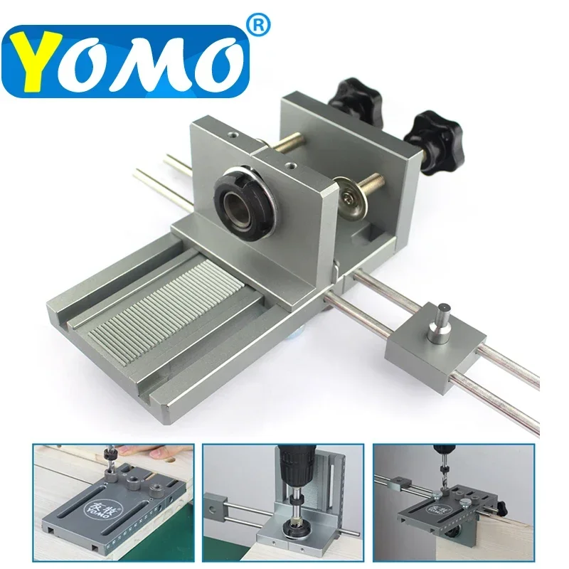 Nuovo Nuovo Legno Tassello Jig Lavorazione Del Legno Guida di Foratura Kit Localizzatore Tassello Maschere Kit Per Mobili Armadio Collegamento MD590