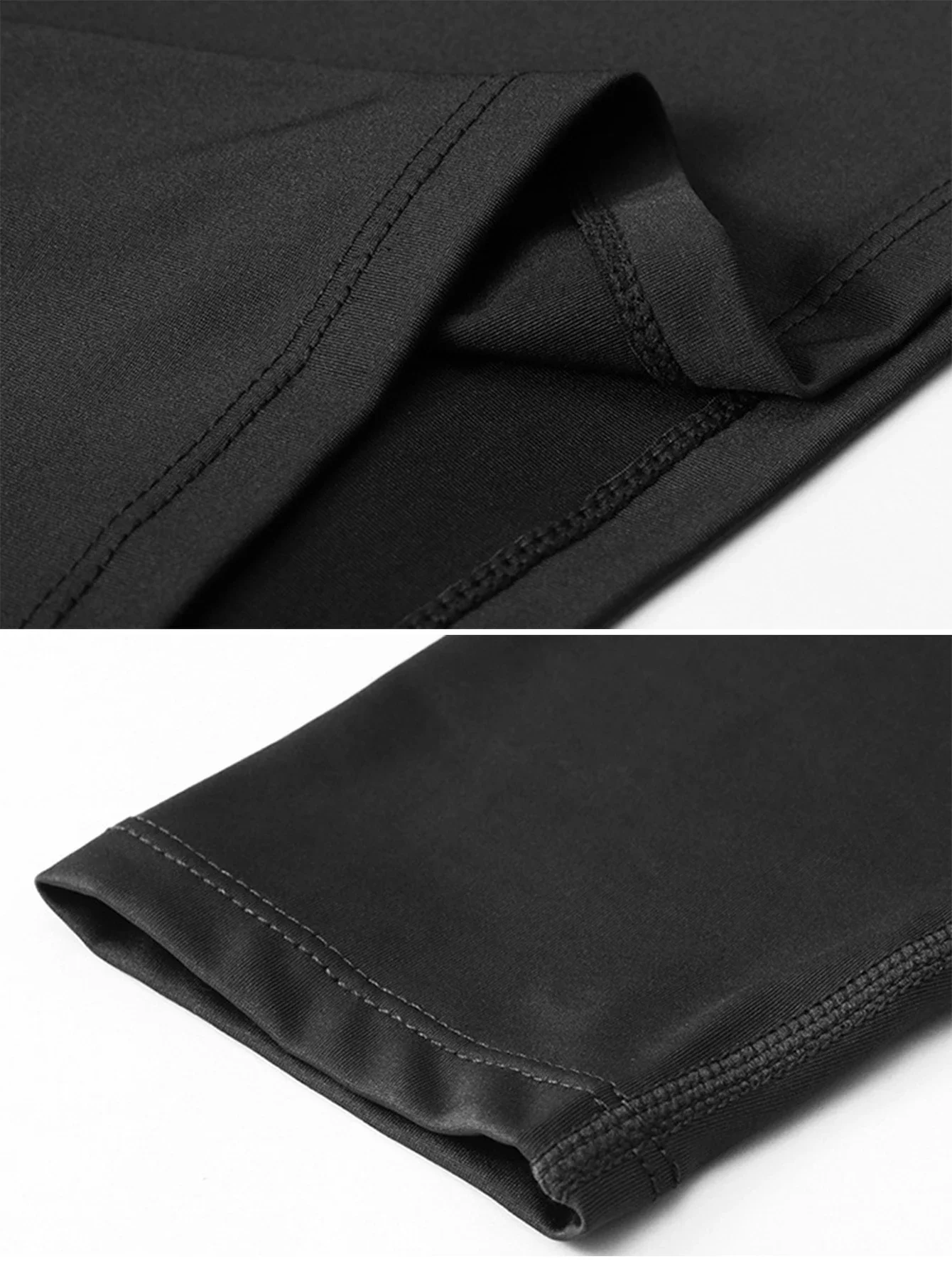 Männer Kompression Langarm Shirt Schwarz Fitness T-shirt Männlich Läuft Schnell Trocknend Gym Top Sonnenschutz Sport Basis Schicht – Detail 5