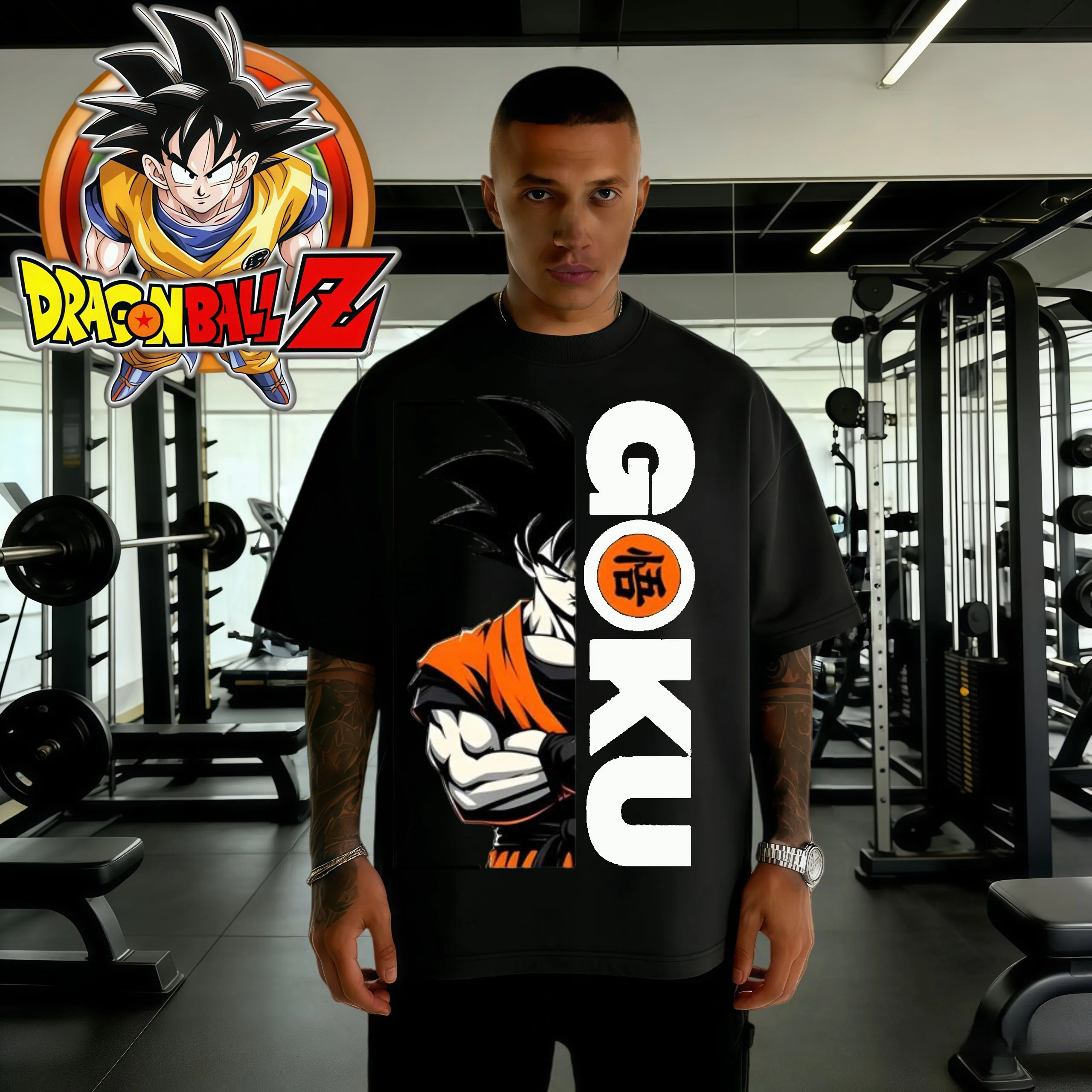 

Летняя футболка Dragon Ball, высококачественная футболка из 100% хлопка с классическим портретным принтом Гоку, унисекс, повседневная футболка в стиле ретро