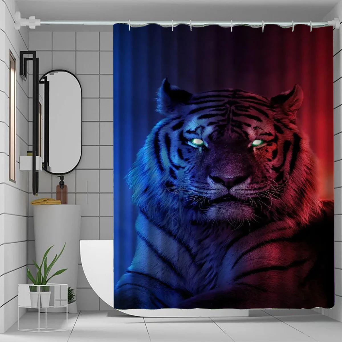 

Majestic Tiger Shower Curtain: Embrace the Bold Design, Soft Fabric, and Wild Vibes for Your Unique Bathroom