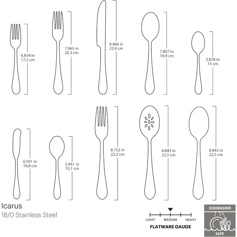 Elegant 45-Piece Silverware Set for Eight People