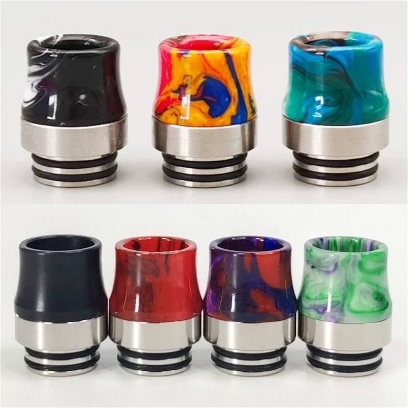 1PC/2PCS 810 Drip Tip Stainless Steel Resin Anti-Spitback Filter Mouthpiece with Bottom Hole