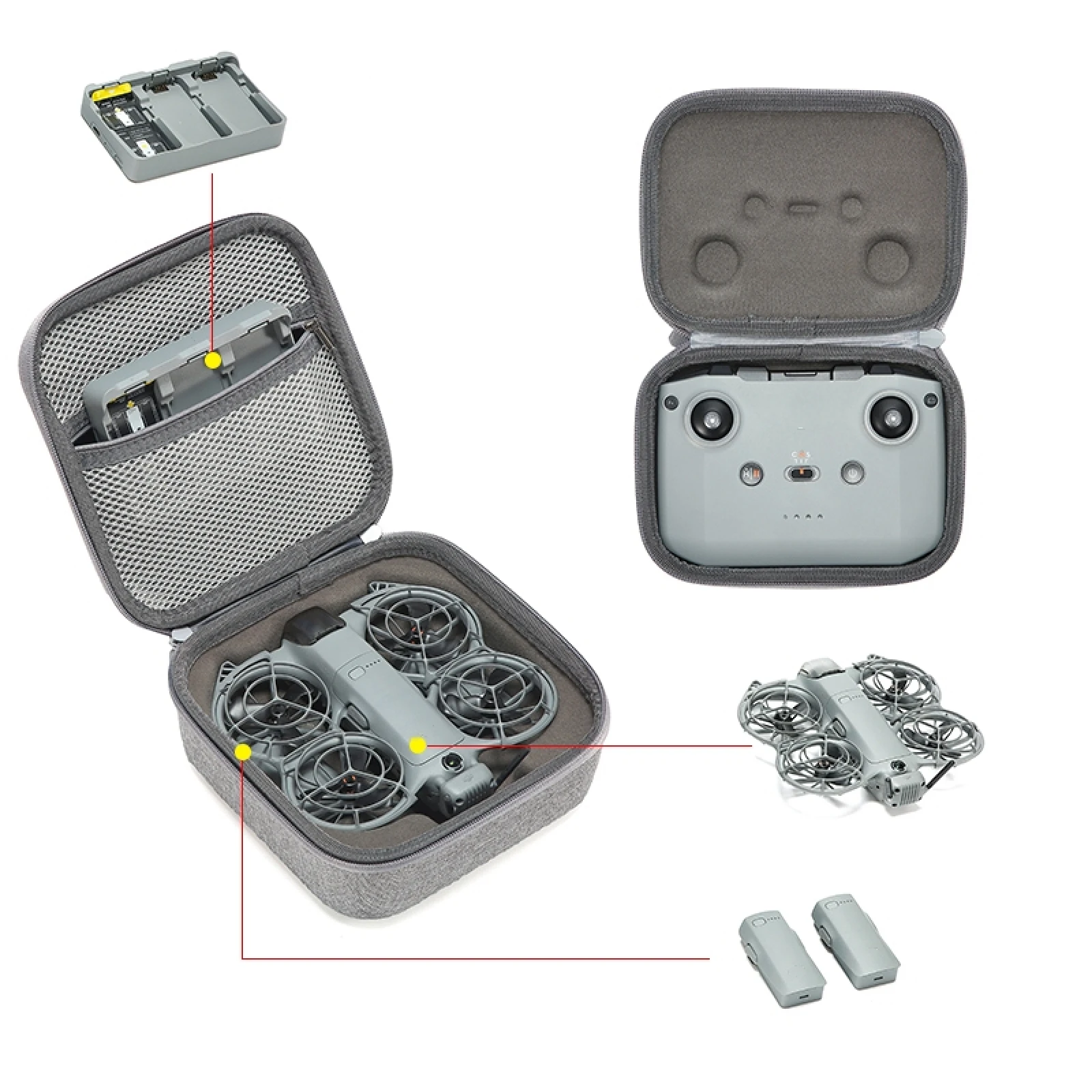 

Portable Carrying Case for DJI Neo 2 Drone ，Protective Carrying Case Pouch for RC-N3 Remote Control