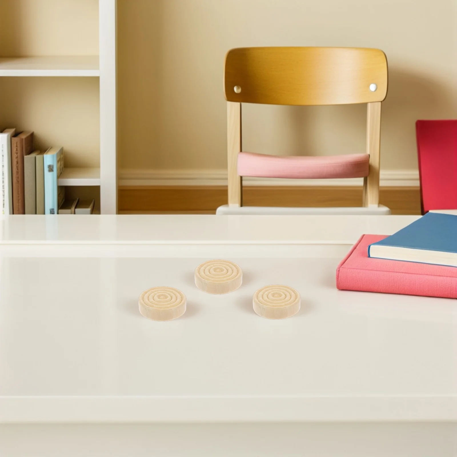 

48Pcs Wooden Checkers Pieces: Round Stackable Game Chips for Board Games Replacement Compatible with Checkerboards Chess Sets