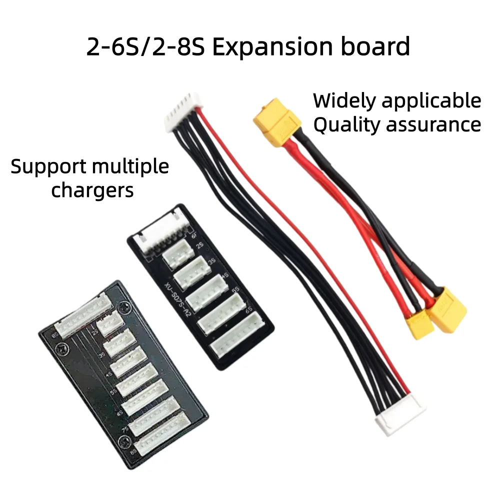D6Pro Balance Charger 2-6S/2-8S Parallel Charging Board, Lithium Battery P6 Model XT60/XT3 Adapter Cable Expansion Board