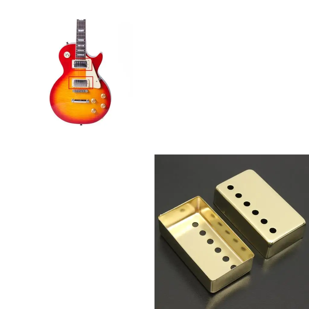 Q39E Set of 2 Pickup Covers 50mm/ 52mm Pole Spacing Pickup Cover Copper Pickup Covers