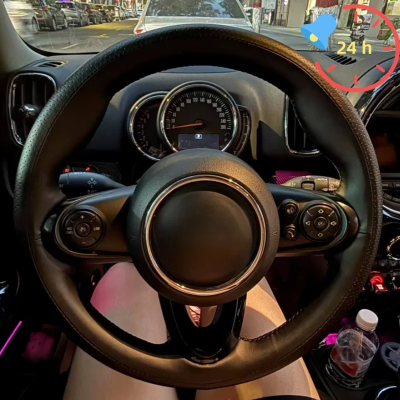 

Сшитый вручную чехол на руль из противоскользящей натуральной кожи для MINI JCW F56 Clubman Convertible Countryman 2014-2020