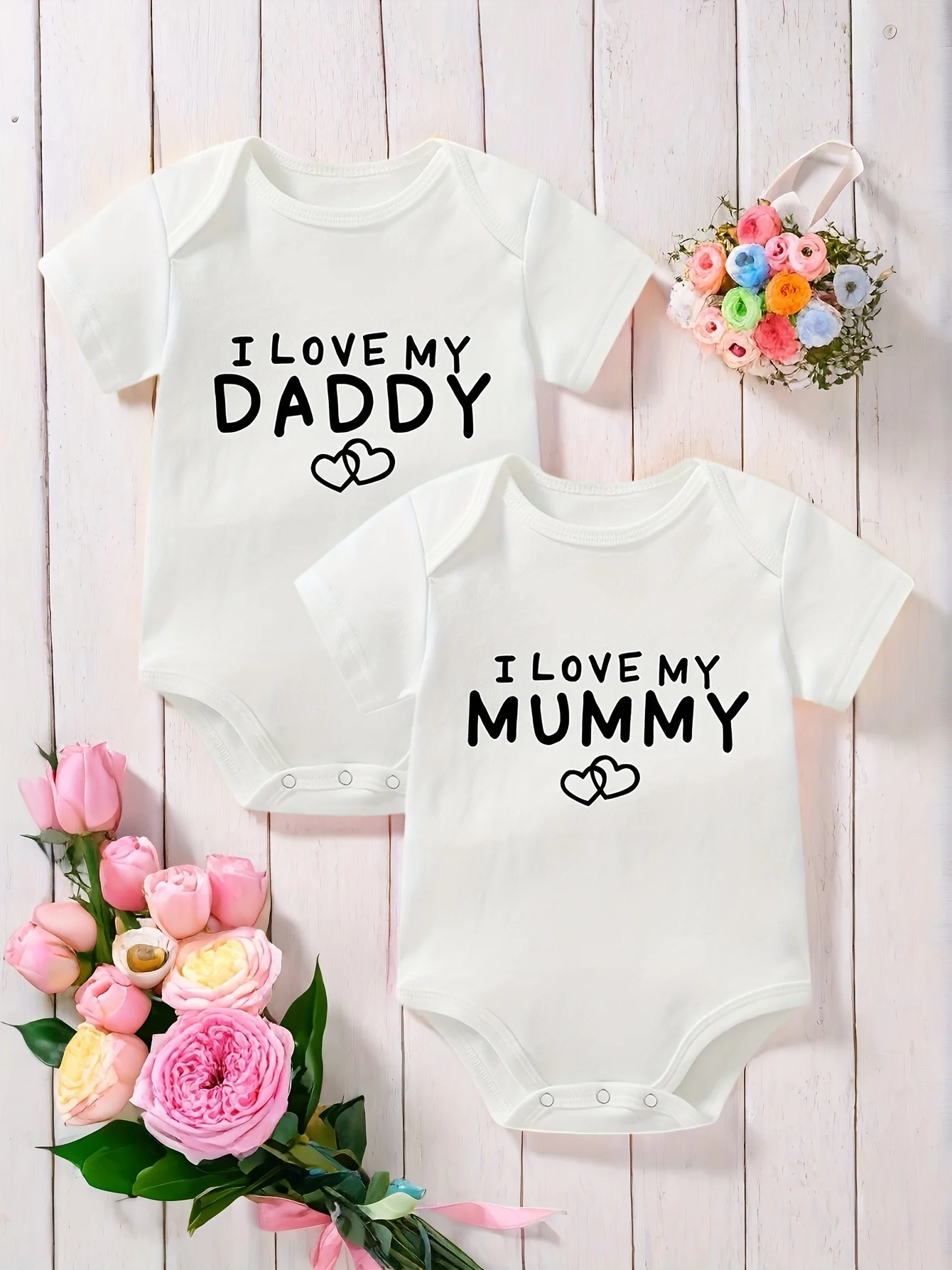 2PCS Baby Triangle Romper 