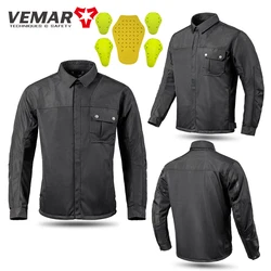 VEMAR Men Motorcycle Jacket New Upgraded Summer Breathable Jacket CE Protective Retro Black Motorbike Motorcyclist Mesh Clothing