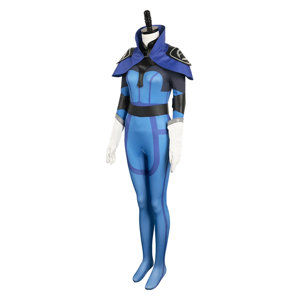 Luna Cosplay Fato para Mulheres Adultos, Game Fantasia, Macacão, Luvas, Cinto, Roupas, Halloween, Fato de Festa Carnaval