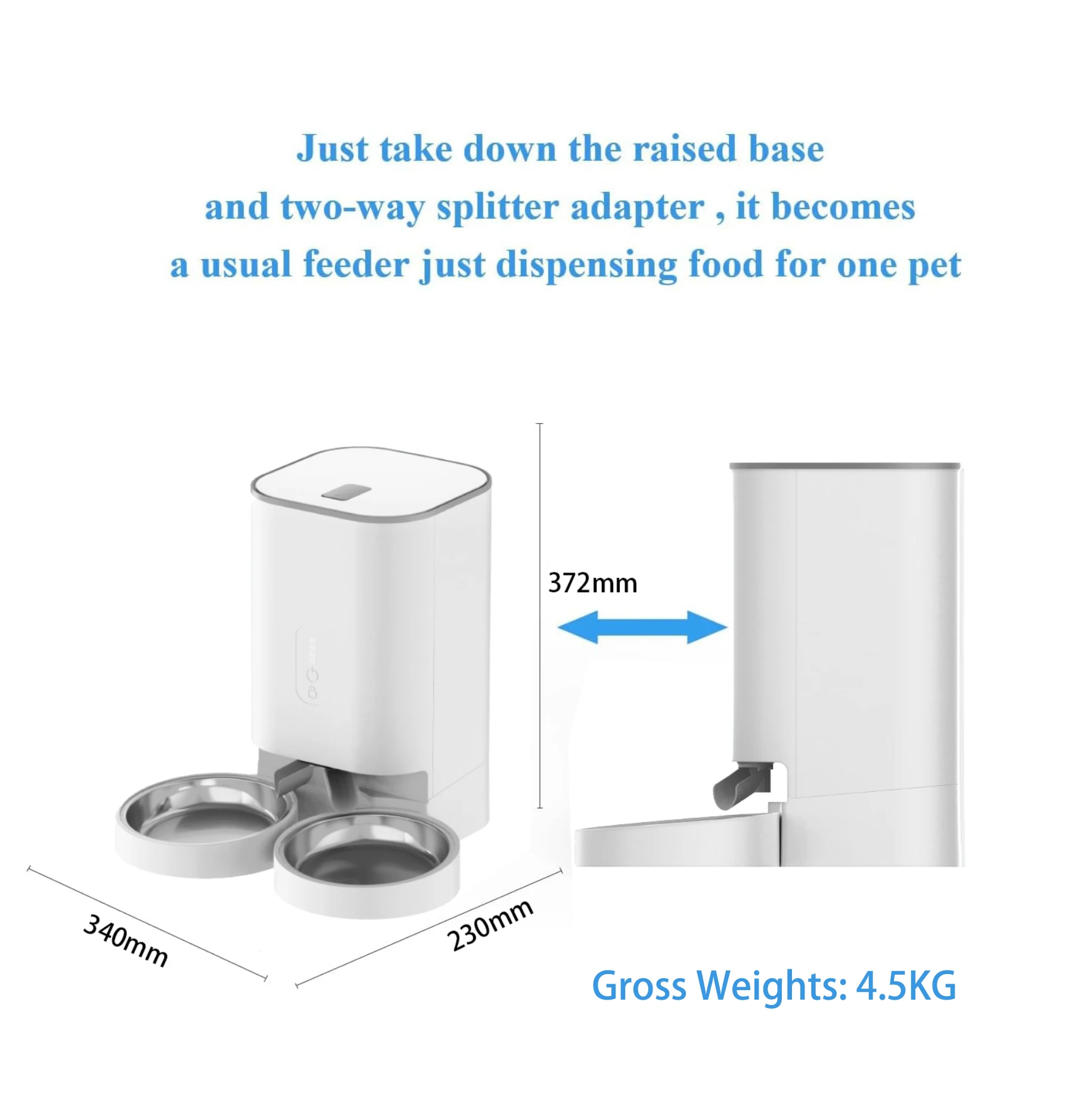 High-quality Luxury Intelligent WIFI 2-ways Audio Camera Smart Dog Cat Automatic Eco-Friendly Waterproof Pet Feeder Food