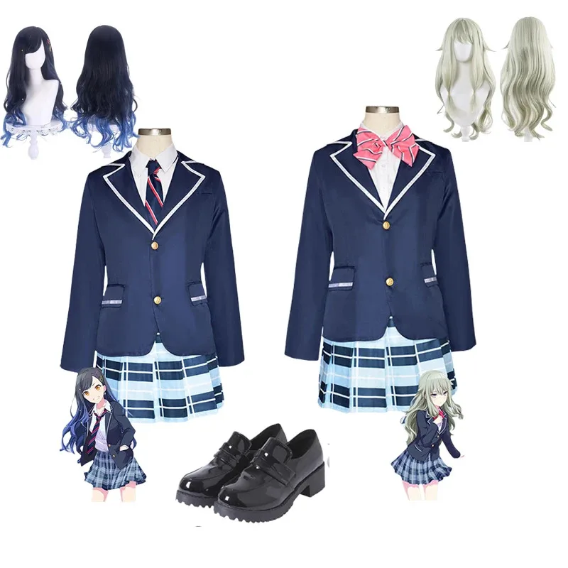 

Wonderlands×Showtime Kusanagi Nene Shiraishi An cosplay costumes Colorful Stage Feat School Uniform Role Play Suit Wig For Women