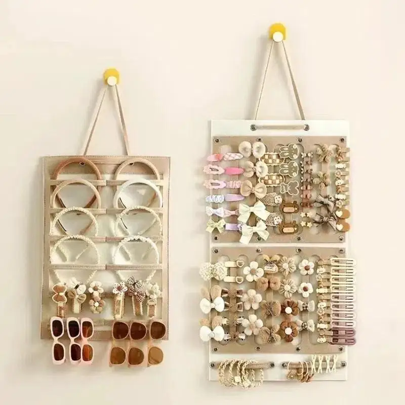 大容量ヘアボウオーガナイザー壁掛けヘッドバンドホルダーヘアクリップ収納ハンガージュエリーとアクセサリー収納ハンギングバッグ