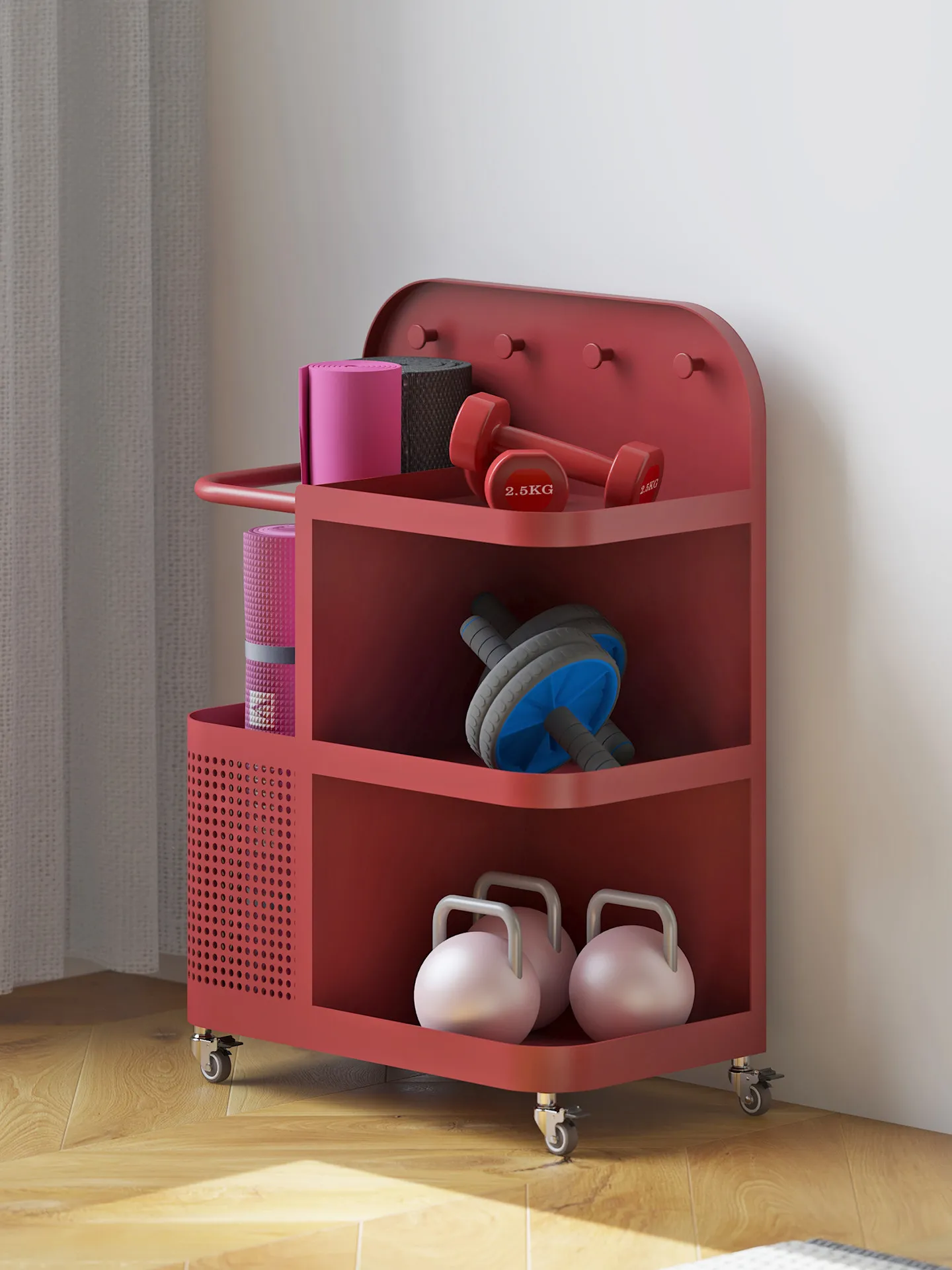 CX Household Sports Equipment Shelf Basketball Badminton Racket Yoga Mat Storage Rack
