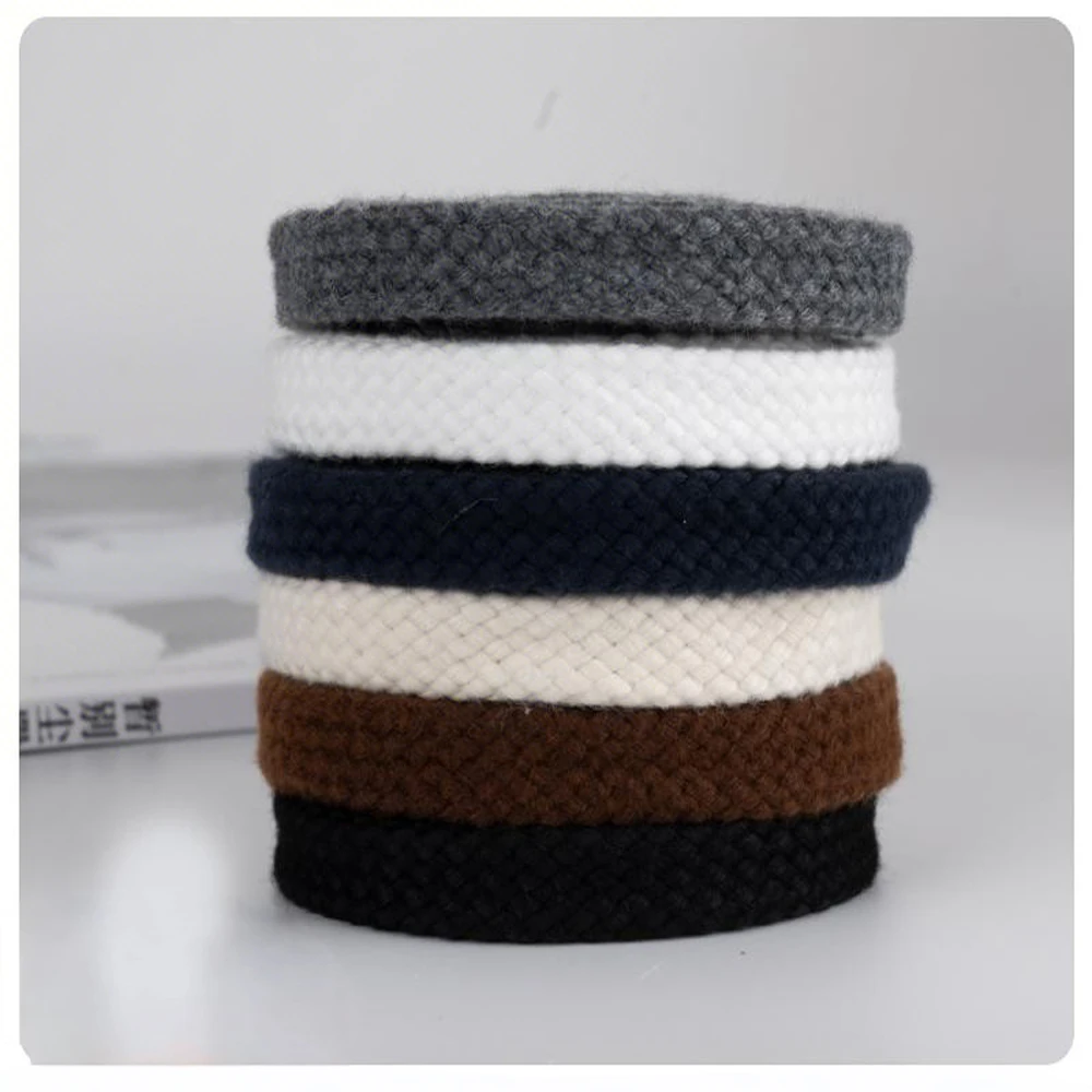 2/6Pcs 140cm 11mm Thickened Flat Braided Rope Hoodie Drawstring Sweatpants Waist Cord Replacement DIY Garment Sewing Supplies